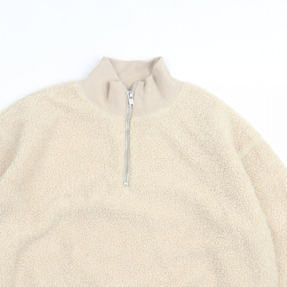 Topshop Womens Beige Jacket Size 8 Zip