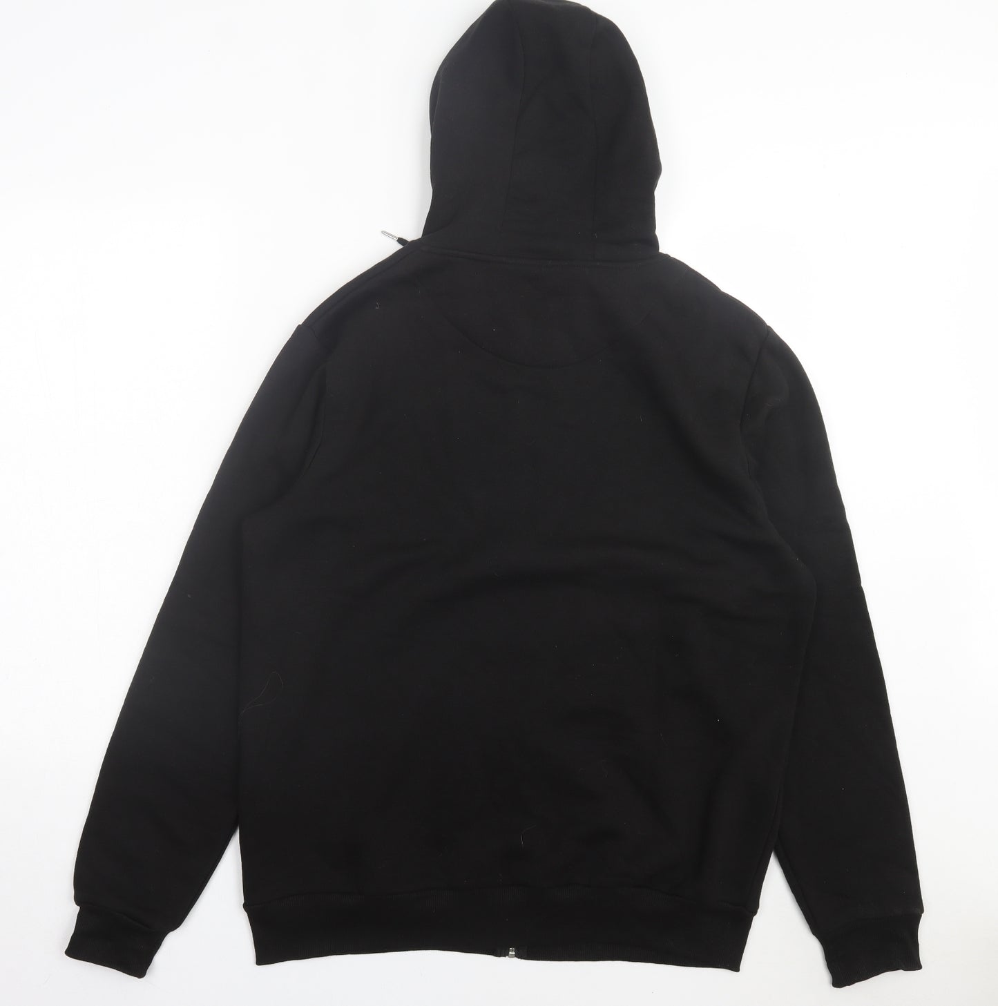 Primark Mens Black Cotton Full Zip Hoodie Size XL
