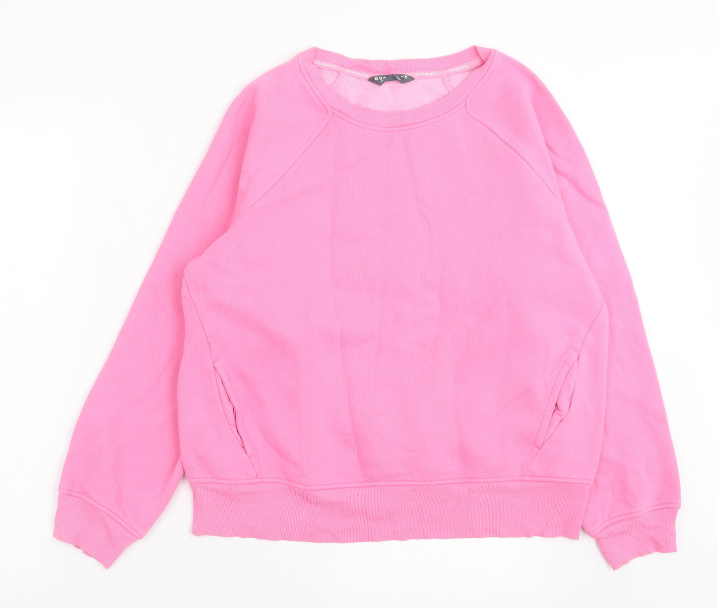 Marks and Spencer Womens Pink Cotton Pullover Sweatshirt Size 12 Pullover