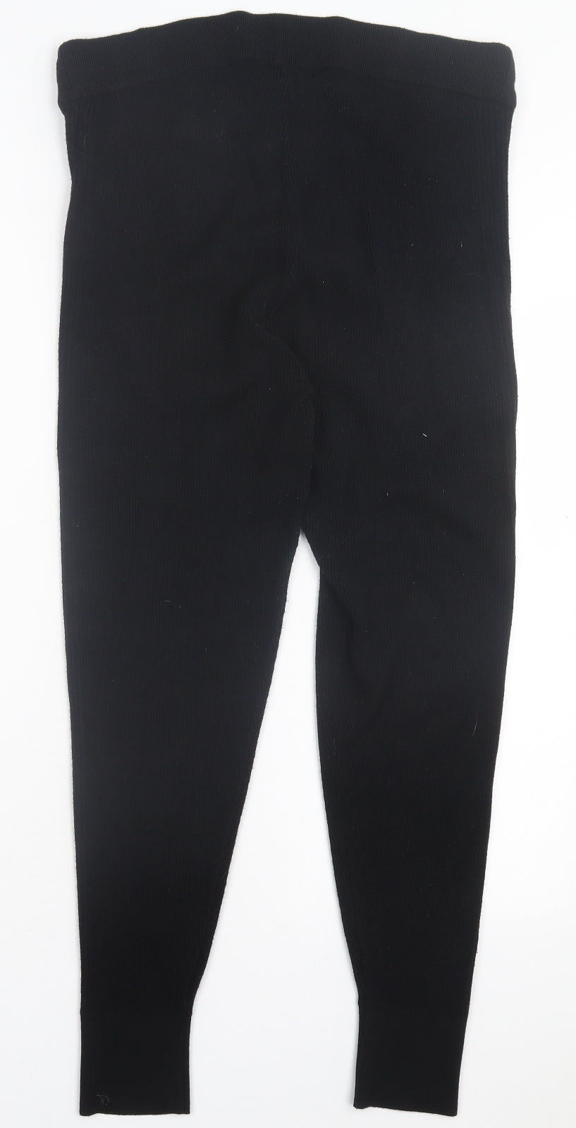 F&F Womens Black Polyester Jogger Trousers Size 14 L27 in Regular Tie