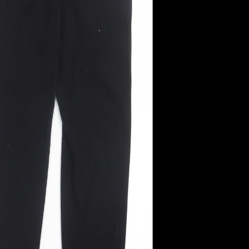 F&F Womens Black Polyester Jogger Trousers Size 14 L27 in Regular Tie