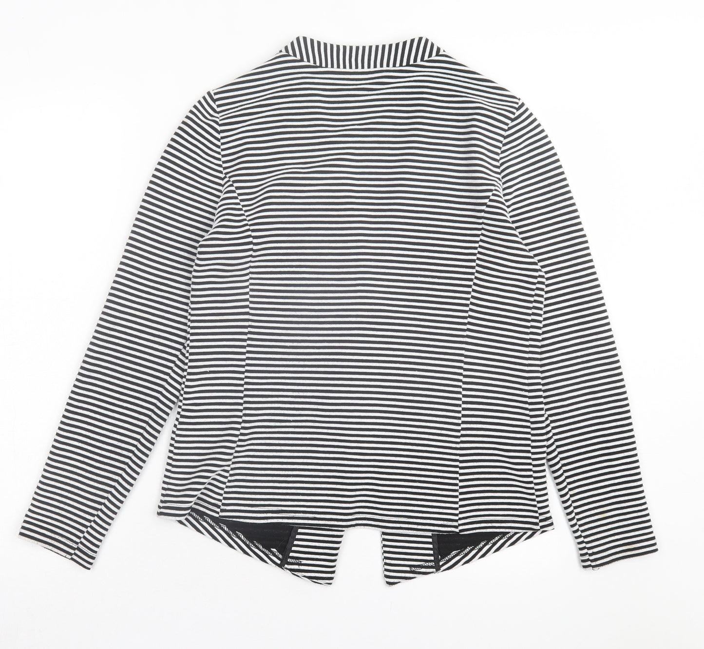 Papaya Womens White Striped Jacket Size 14