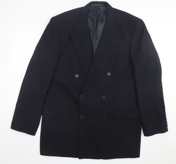 Marks and Spencer Mens Blue Wool Jacket Suit Jacket Size 42