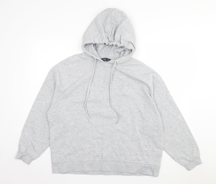 F&F Womens Grey Cotton Pullover Hoodie Size 12 Pullover
