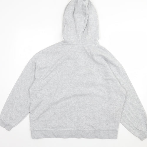 F&F Womens Grey Cotton Pullover Hoodie Size 12 Pullover