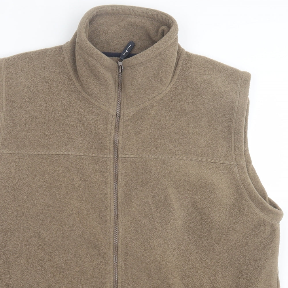 James pringle Mens Brown Gilet Jacket Size L Zip