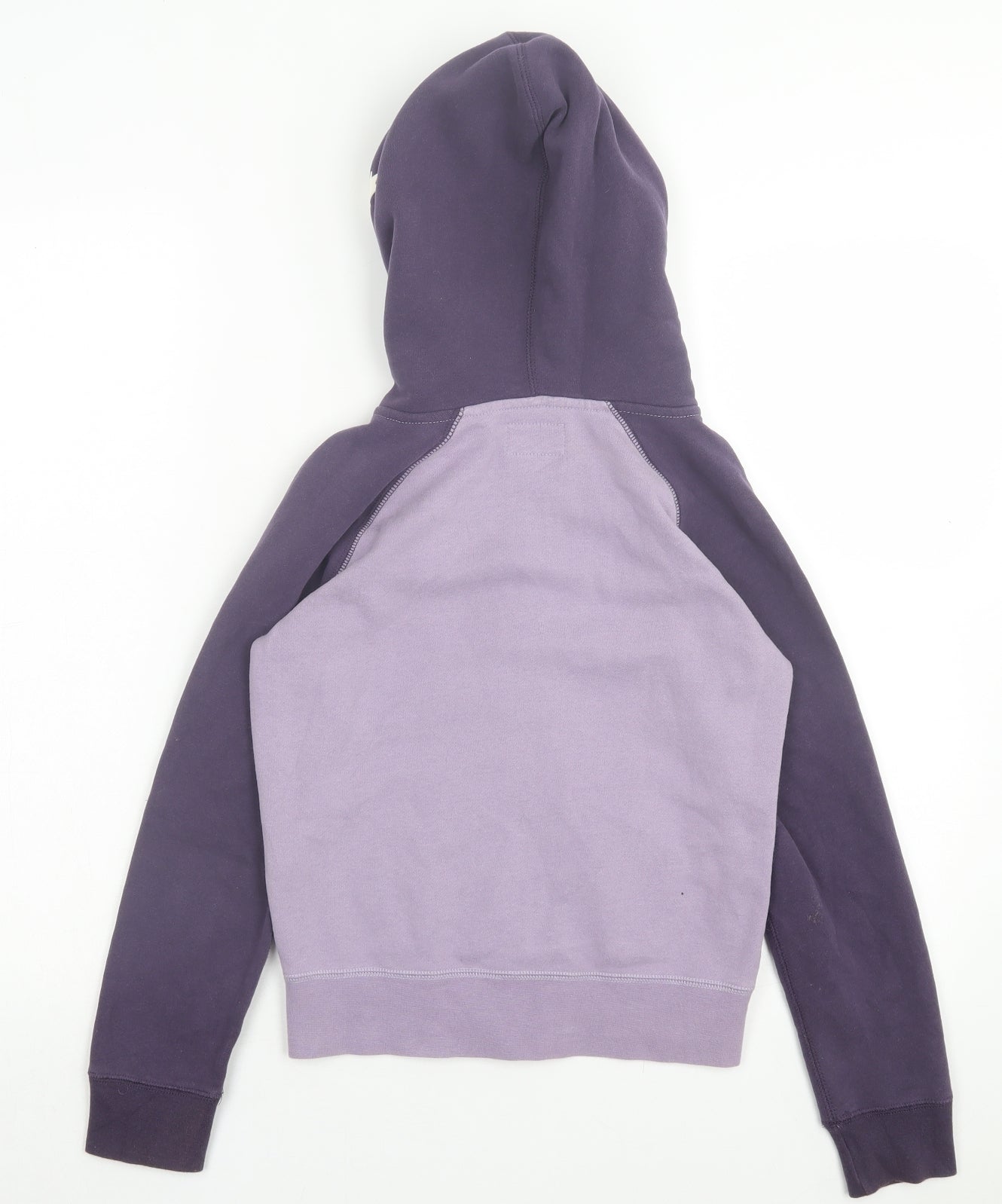 Roots Girls Purple Cotton Full Zip Hoodie Size 7-8 Years Zip