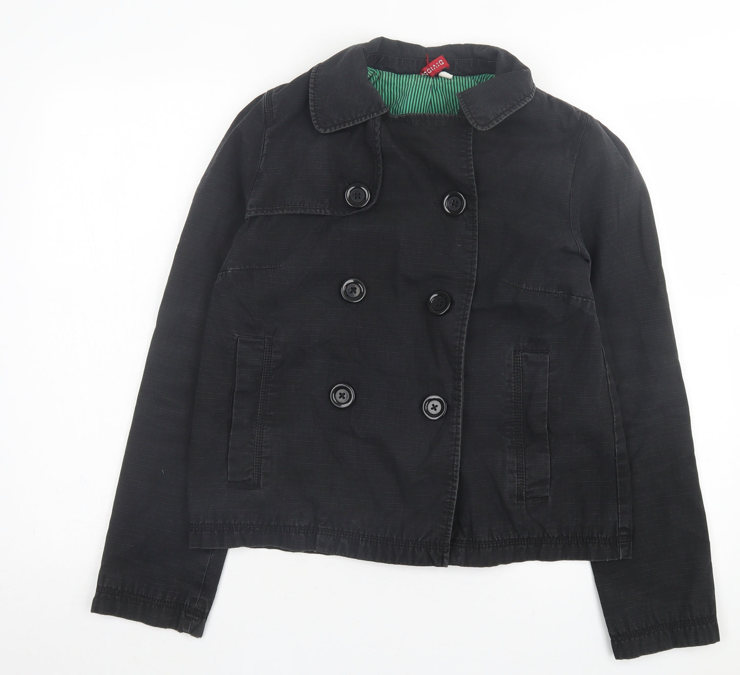 H&M Womens Black Jacket Size 10 Button