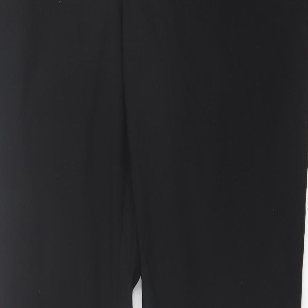 Marks and Spencer Boys Black Polyester Capri Trousers Size 15-16 Years Regular Hook & Eye - School Wear