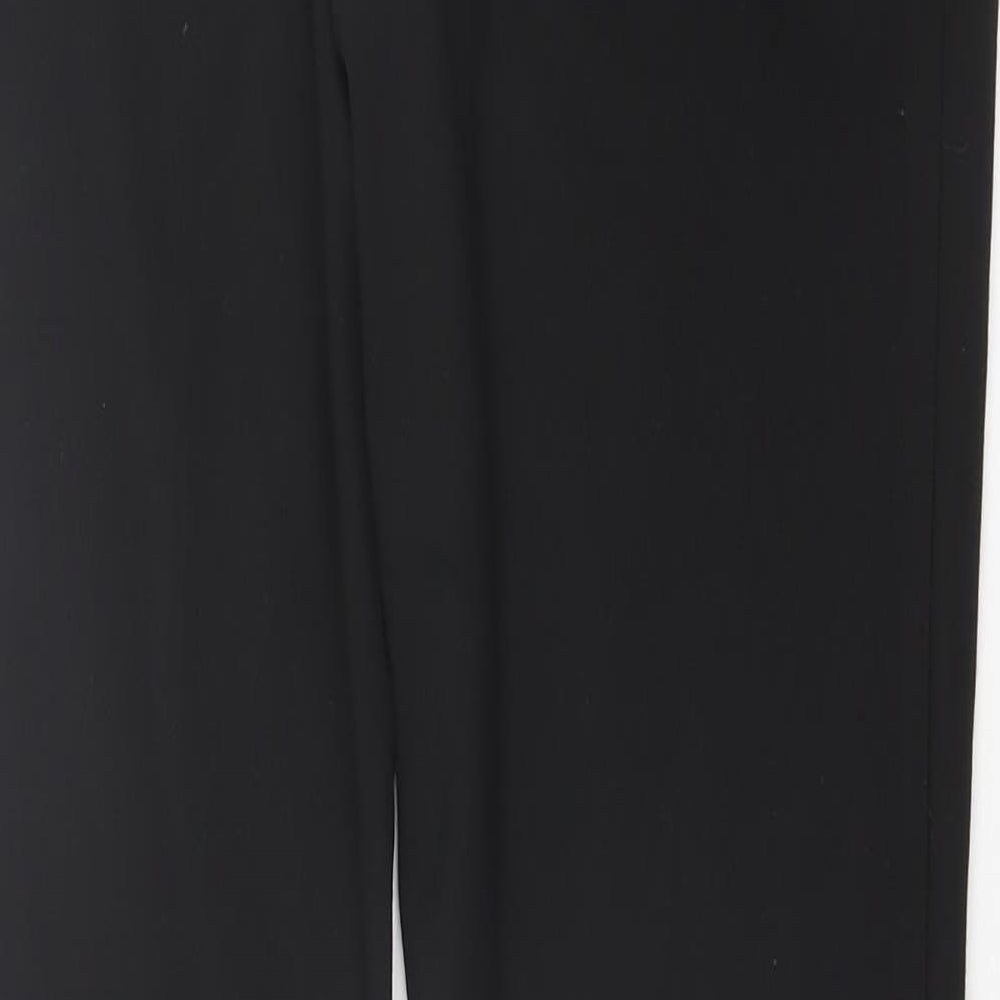 Marks and Spencer Boys Black Polyester Capri Trousers Size 15-16 Years Regular Hook & Eye - School Wear