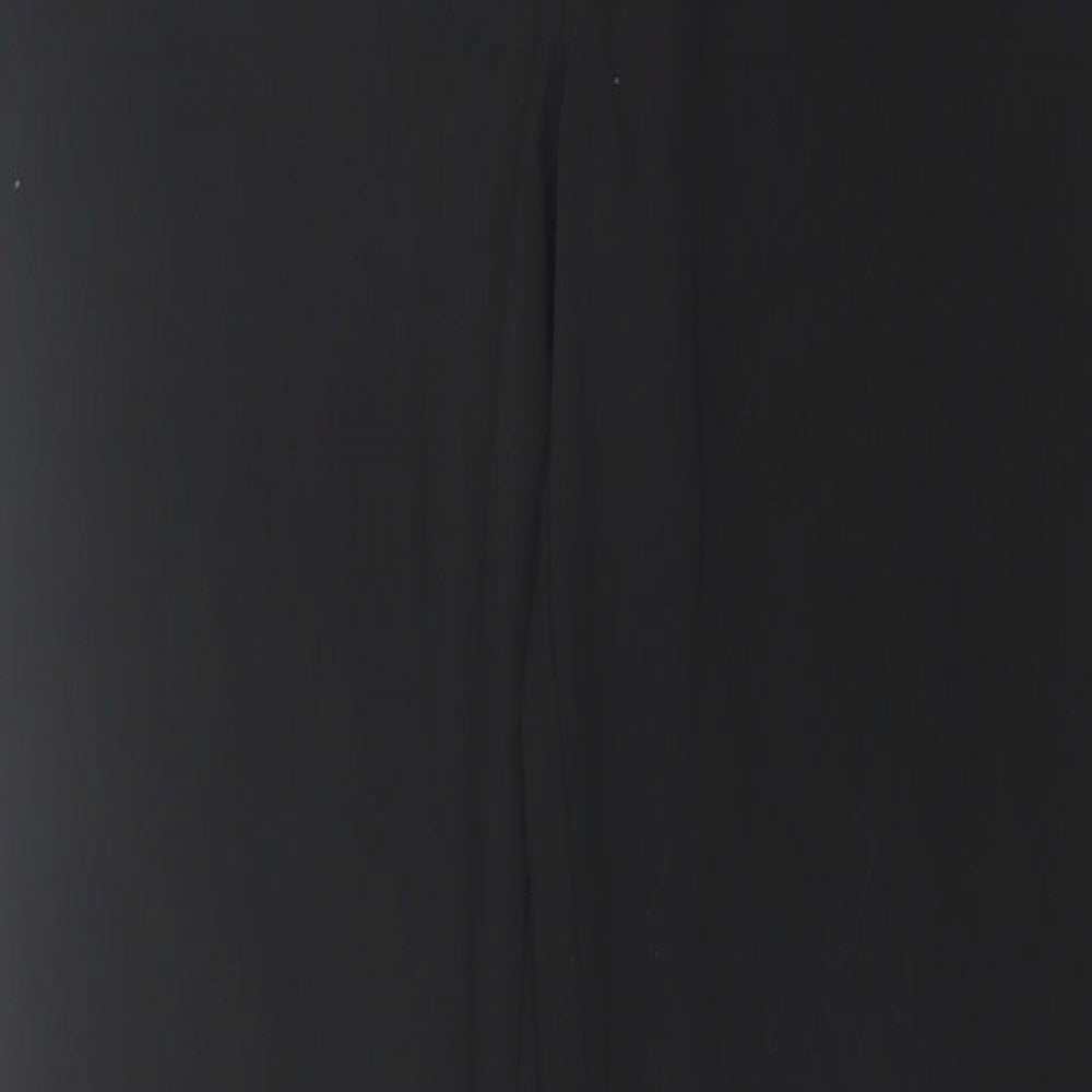 Marks and Spencer Boys Black Polyester Capri Trousers Size 15-16 Years Slim Hook & Eye