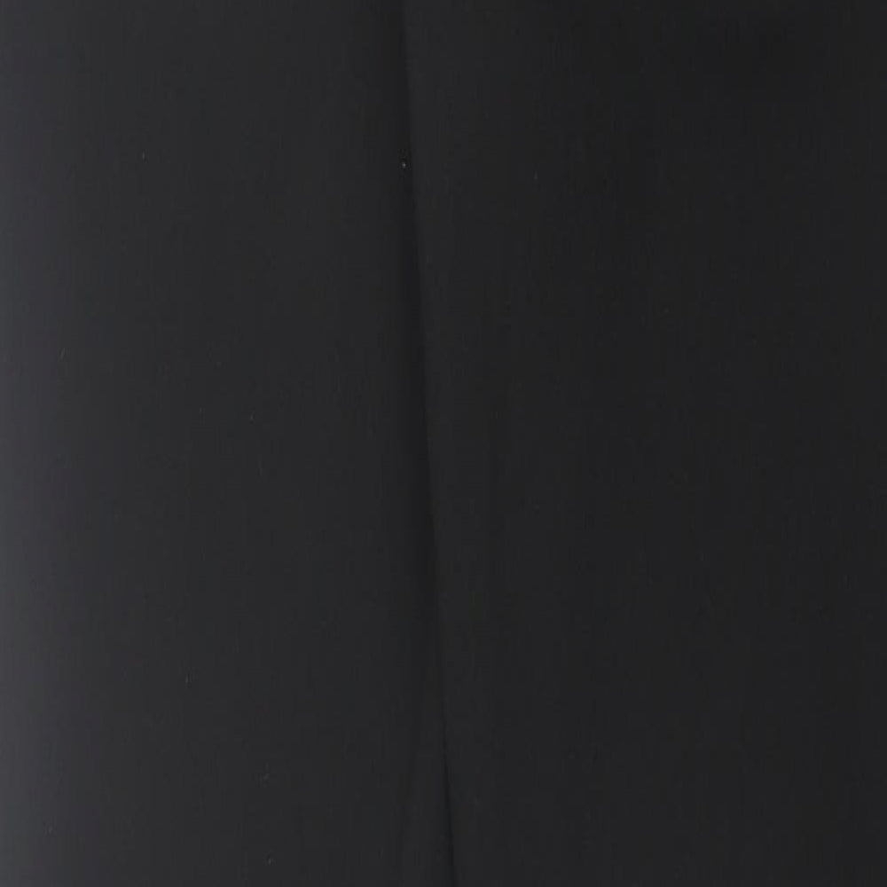 Marks and Spencer Boys Black Polyester Capri Trousers Size 15-16 Years Slim Hook & Eye