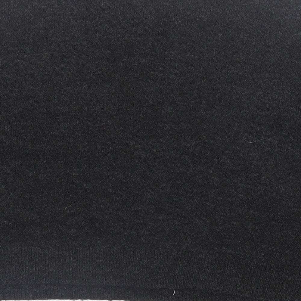 h7m Womens Black Crew Neck Acrylic Pullover Jumper Size L