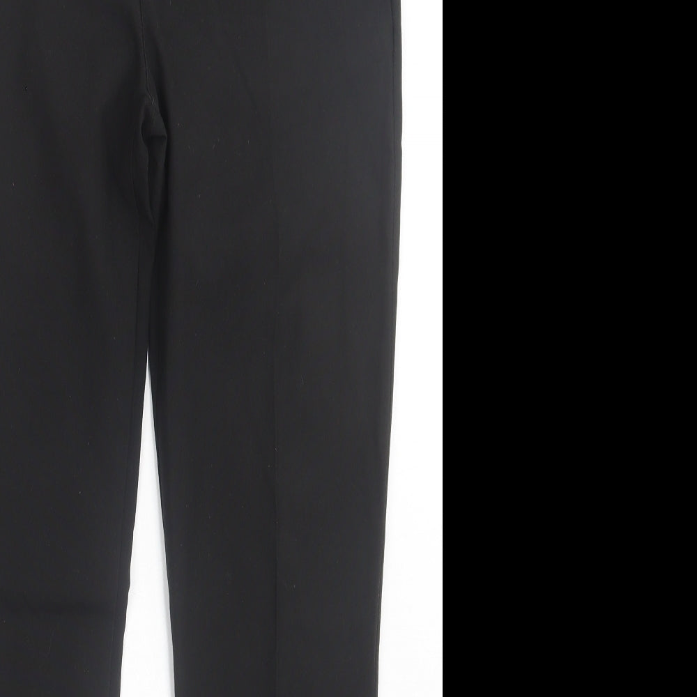 Marks and Spencer Boys Black Polyester Dress Pants Trousers Size 14-15 Years Regular Hook & Eye - School Wear