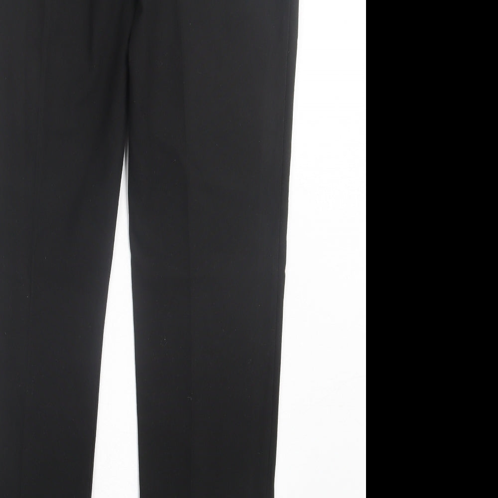 Marks and Spencer Boys Black Polyester Dress Pants Trousers Size 14-15 Years Regular Hook & Eye - School Wear