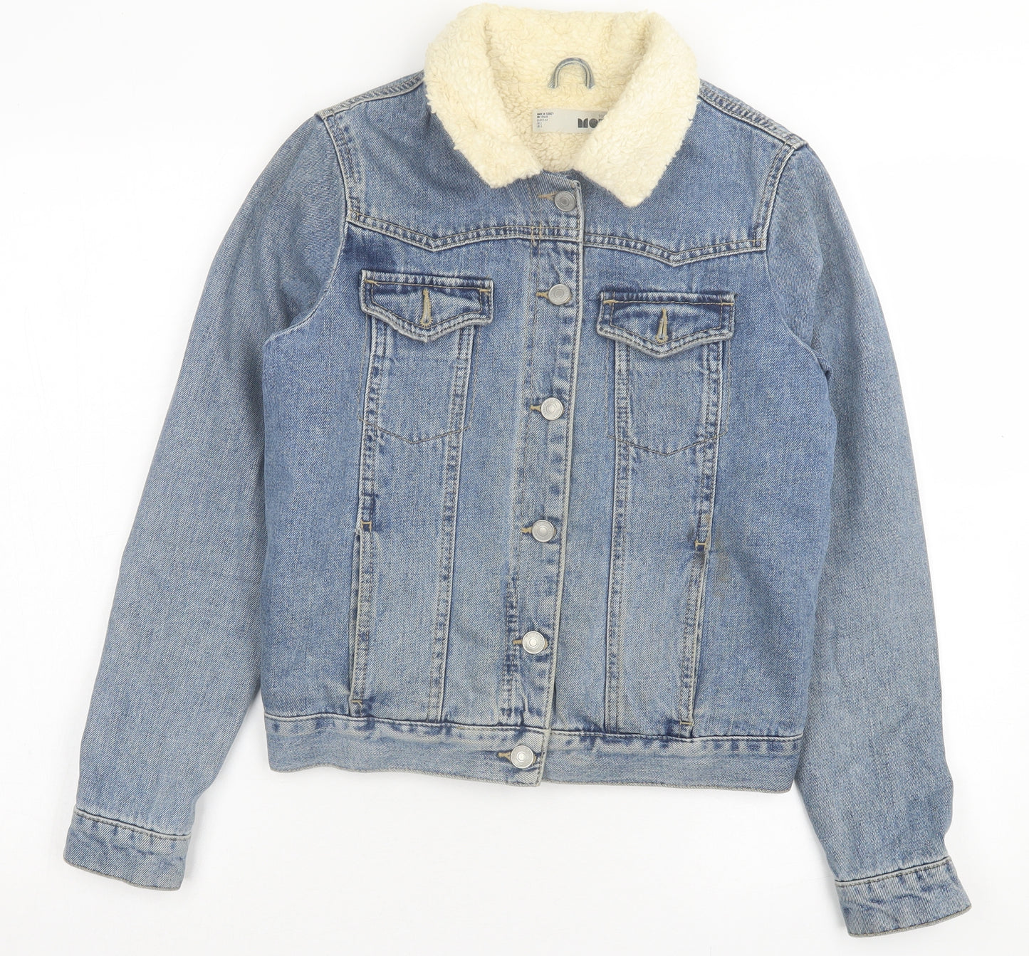 Topshop Womens Blue Jacket Size 6 Button