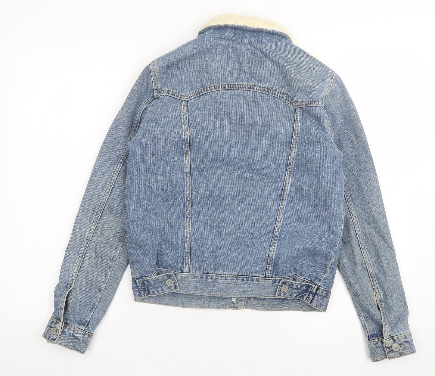 Topshop Womens Blue Jacket Size 6 Button
