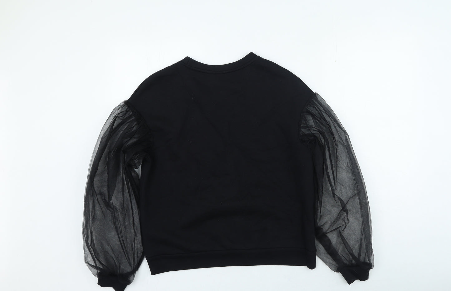 H&M Womens Black Cotton Pullover Sweatshirt Size S