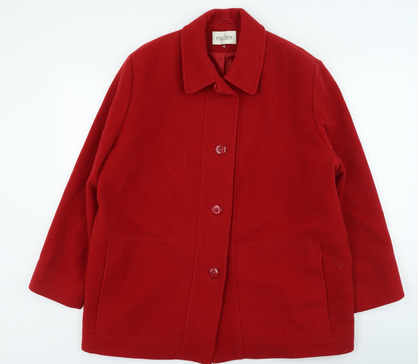 Eastex Womens Red Trench Coat Coat Size 16
