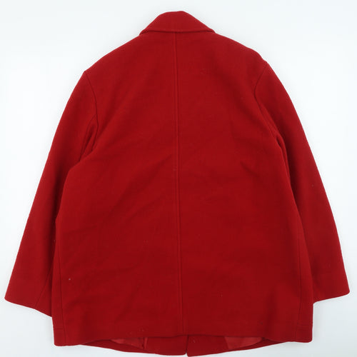 Eastex Womens Red Trench Coat Coat Size 16