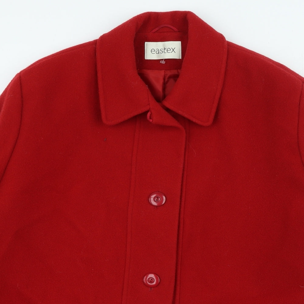 Eastex Womens Red Trench Coat Coat Size 16