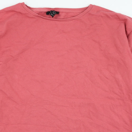 New Look Womens Pink Cotton Fit & Flare Size 14 Round Neck