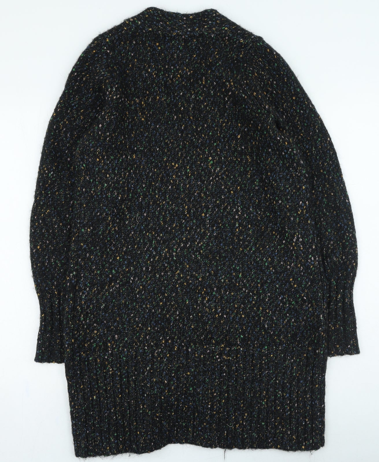 Marks and Spencer Womens Black V-Neck Acrylic Cardigan Jumper Size S