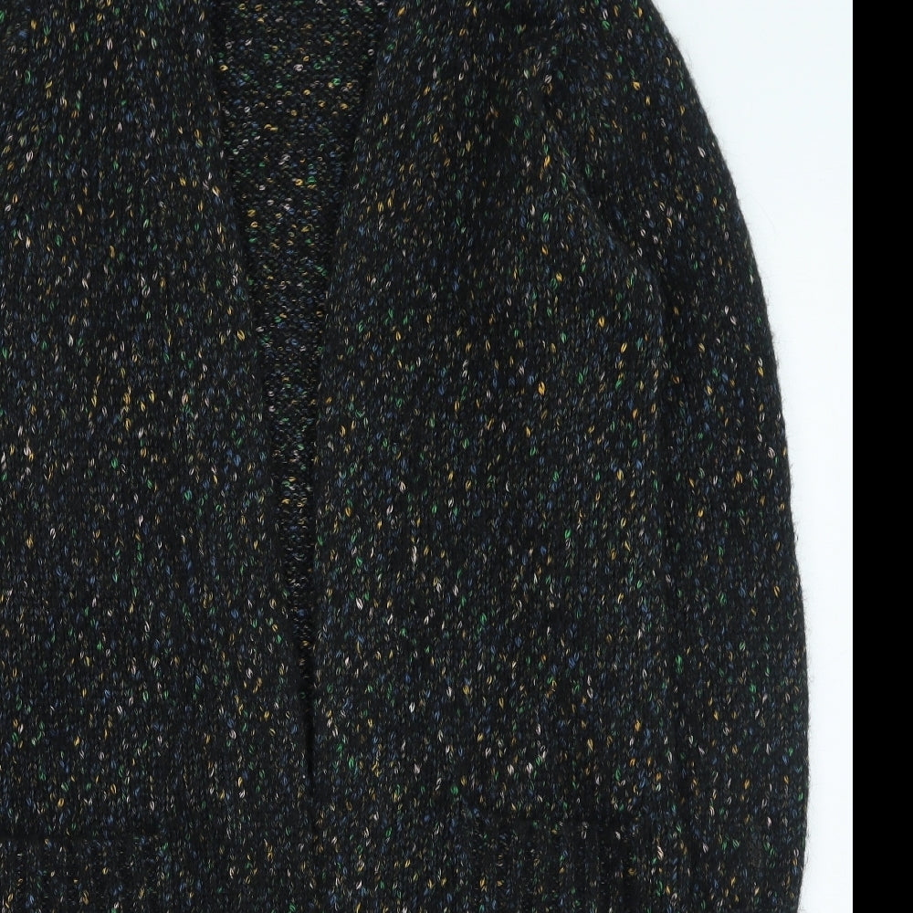 Marks and Spencer Womens Black V-Neck Acrylic Cardigan Jumper Size S