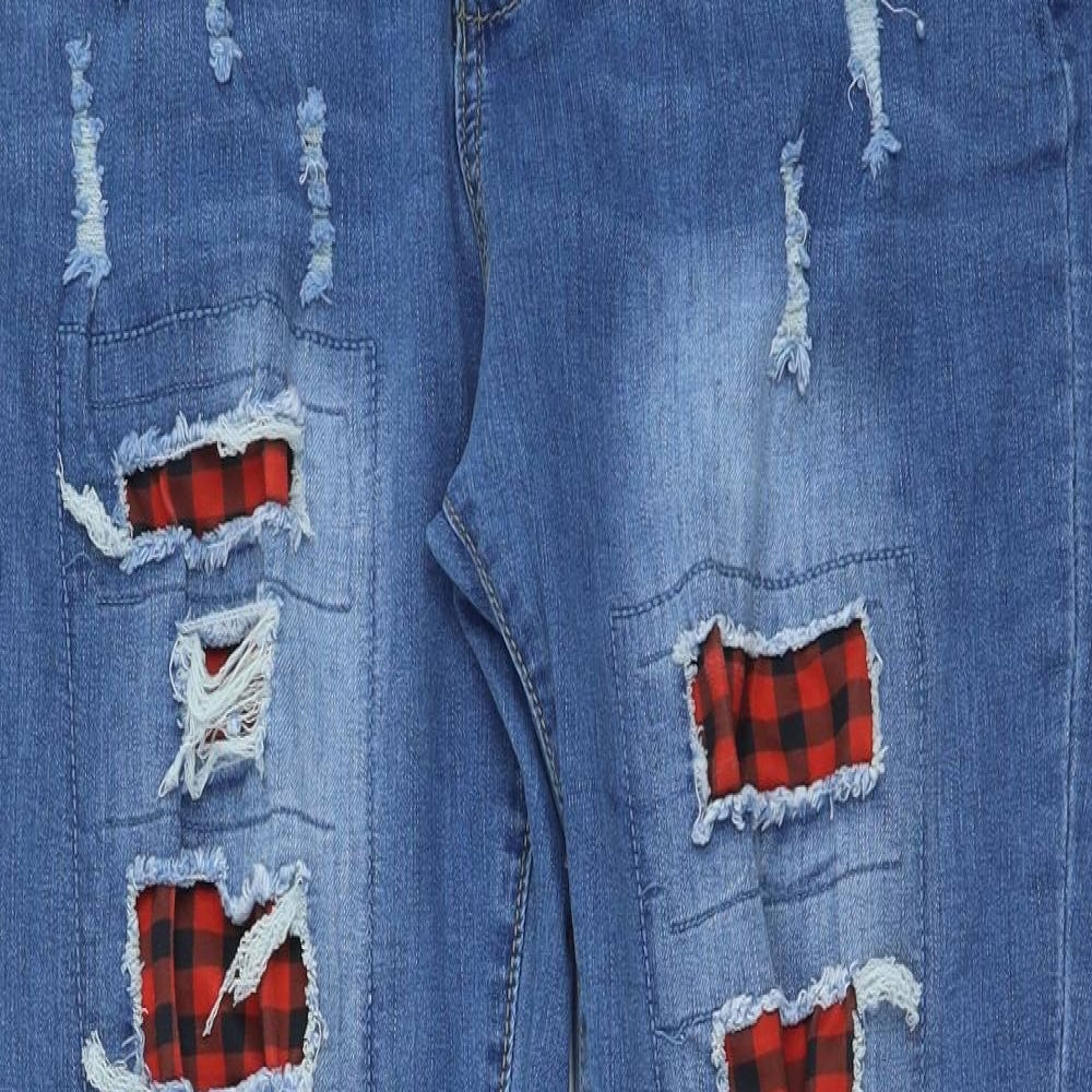 Preworn Womens Blue Cotton Skinny Jeans Size XL L31 in Regular