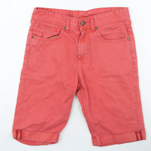 Preworn Womens Pink Cotton Boyfriend Shorts Size 30 in L10 in Regular