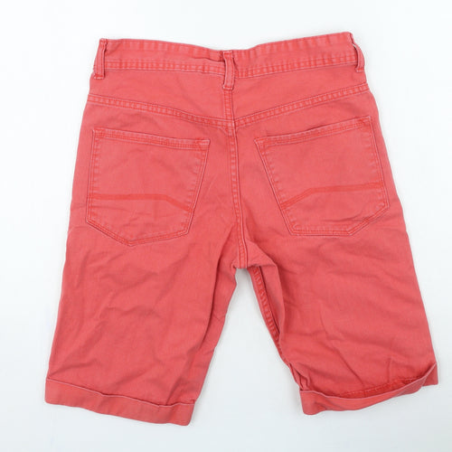 Preworn Womens Pink Cotton Boyfriend Shorts Size 30 in L10 in Regular