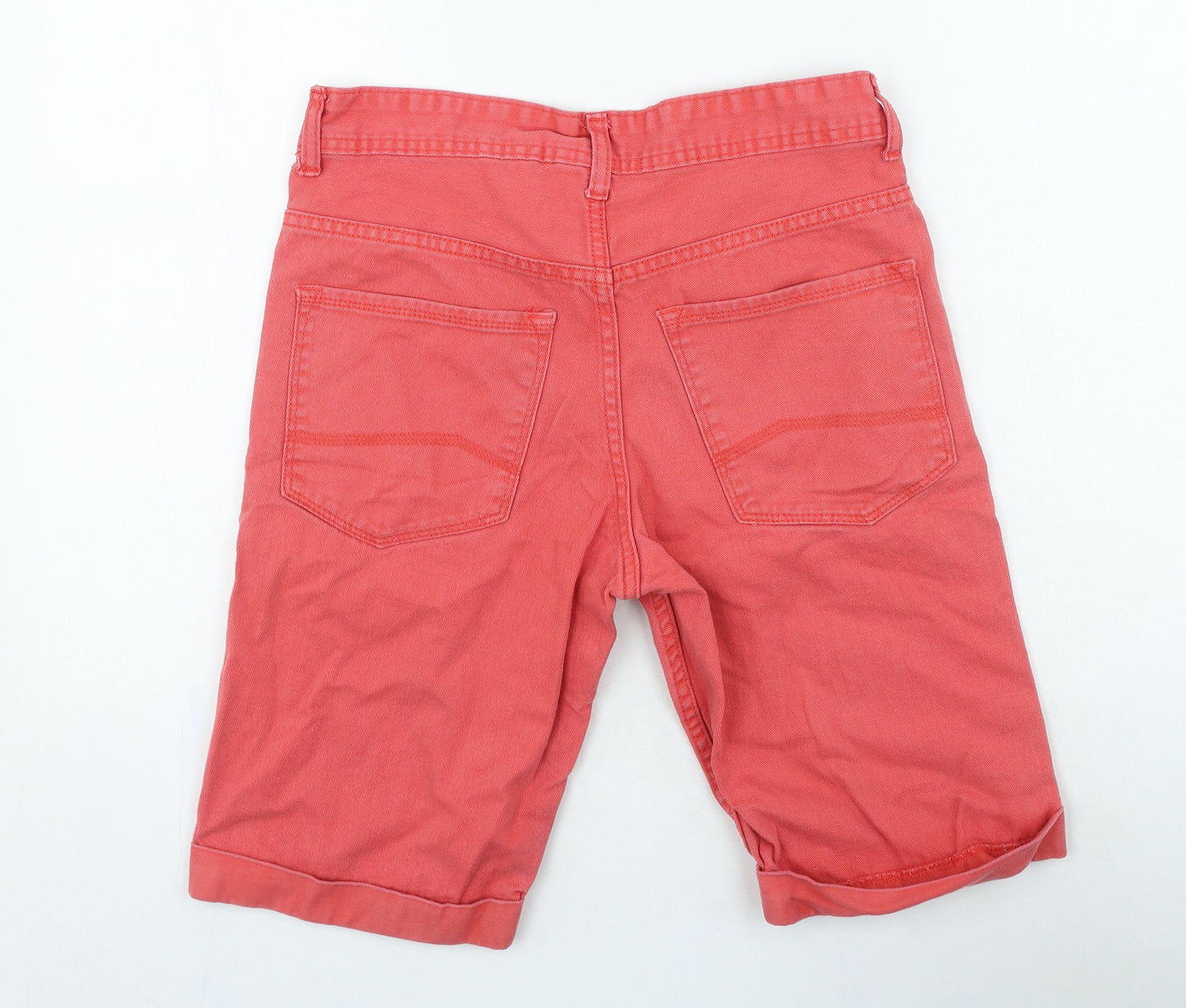 Preworn Womens Pink Cotton Boyfriend Shorts Size 30 in L10 in Regular