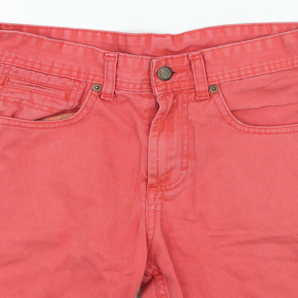 Preworn Womens Pink Cotton Boyfriend Shorts Size 30 in L10 in Regular