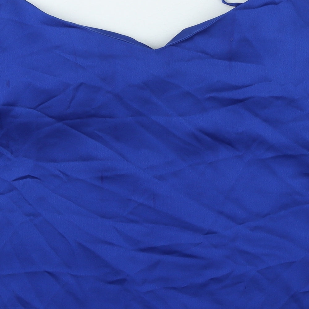 George Womens Blue Polyester Camisole Tank Size 14 V-Neck