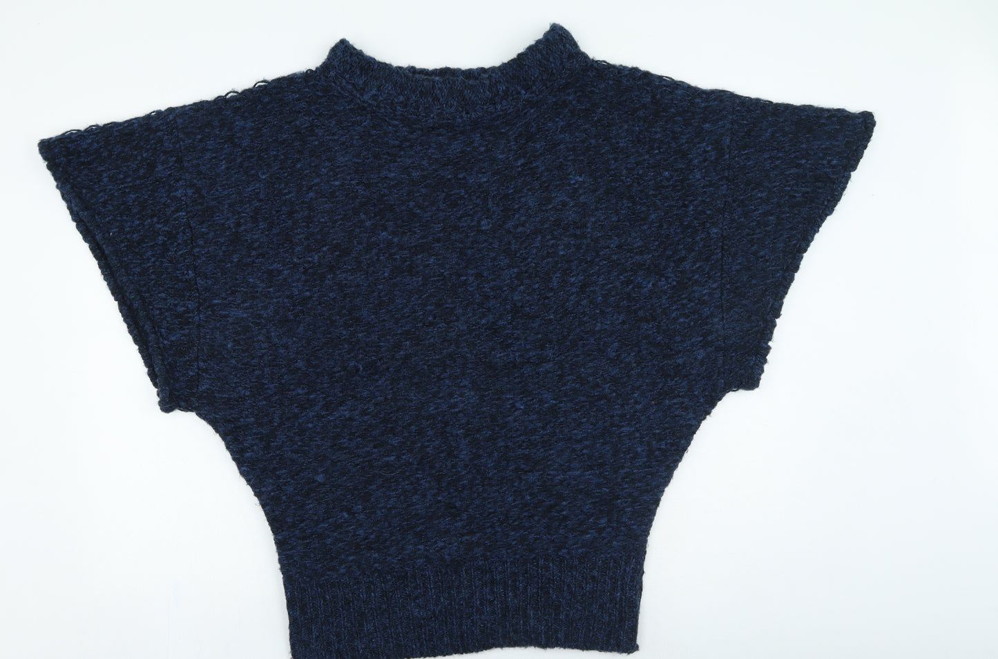 Primark Womens Blue High Neck Acrylic Pullover Jumper Size 14