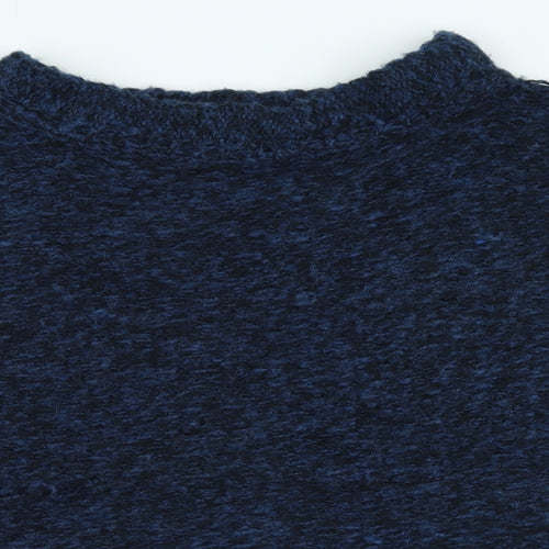 Primark Womens Blue High Neck Acrylic Pullover Jumper Size 14