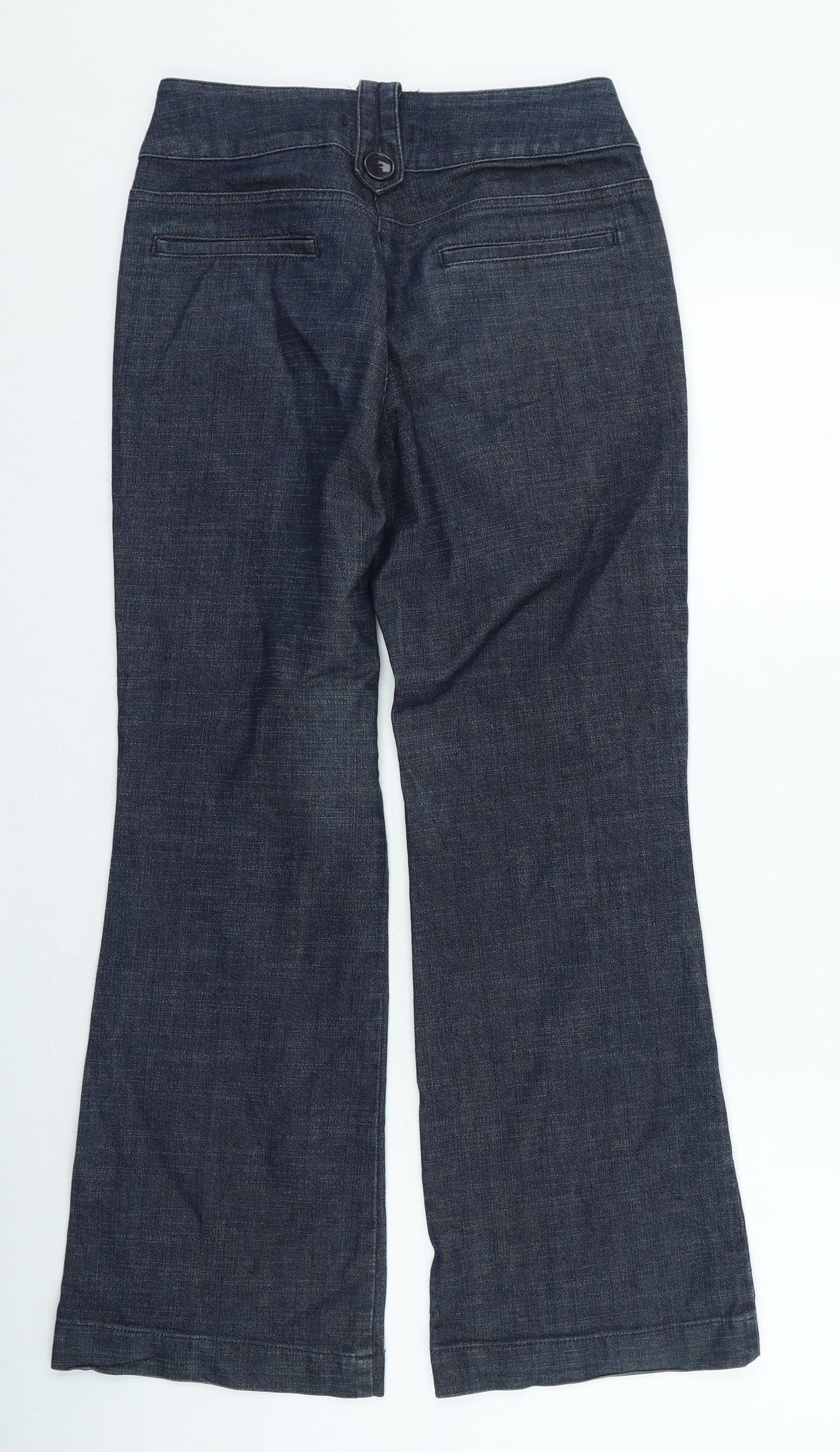 NEXT Womens Blue Cotton Straight Jeans Size 8 L28 in Regular