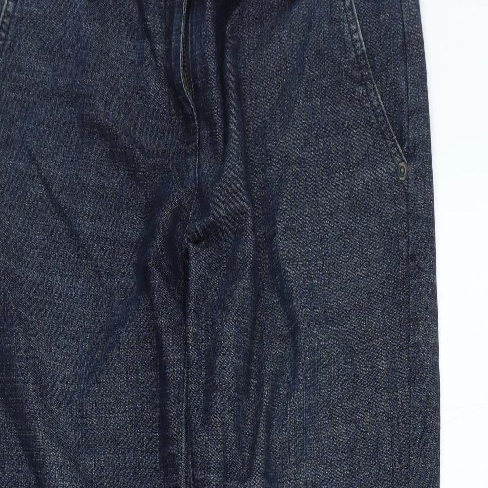 NEXT Womens Blue Cotton Straight Jeans Size 8 L28 in Regular