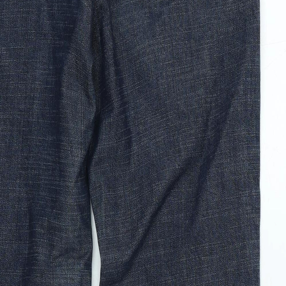 NEXT Womens Blue Cotton Straight Jeans Size 8 L28 in Regular