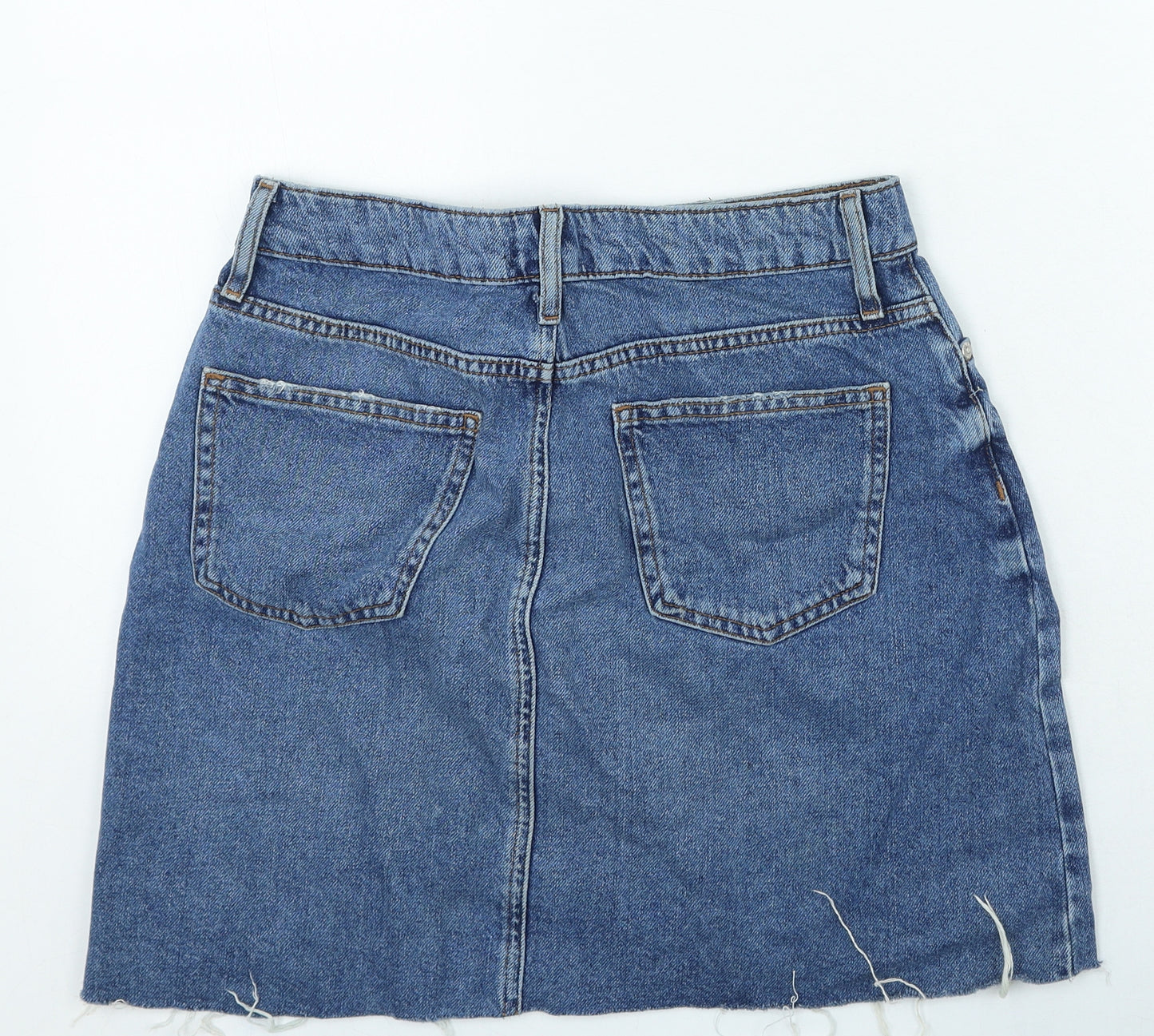 River Island Womens Blue Cotton Maxi Skirt Size 10