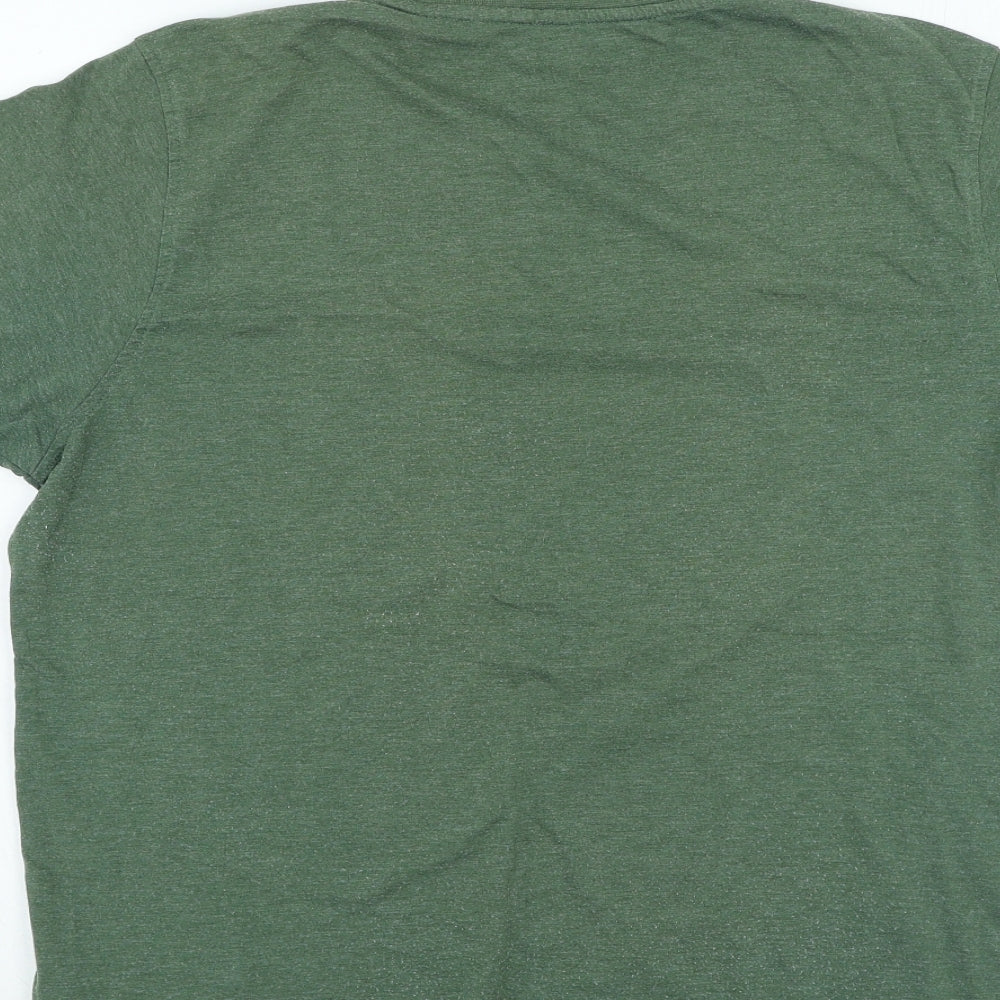 Trespass Mens Green Cotton T-Shirt Size M Round Neck