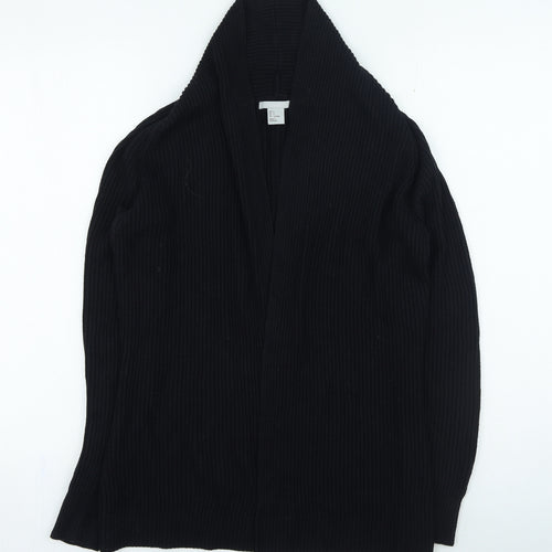 H&M Womens Black V-Neck Viscose Cardigan Jumper Size S