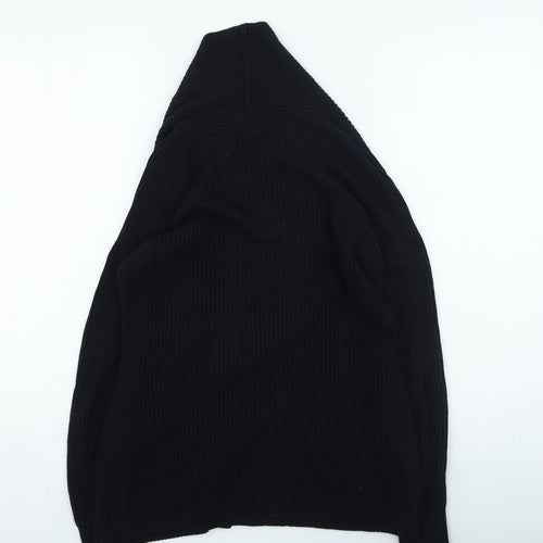 H&M Womens Black V-Neck Viscose Cardigan Jumper Size S
