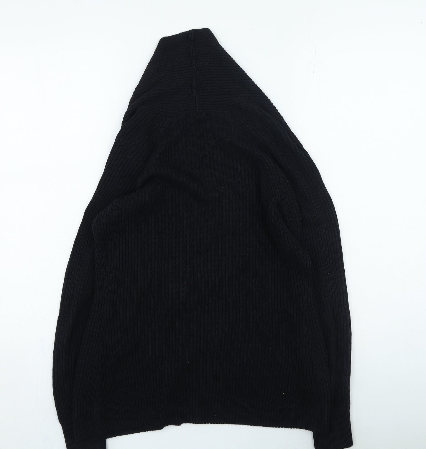 H&M Womens Black V-Neck Viscose Cardigan Jumper Size S
