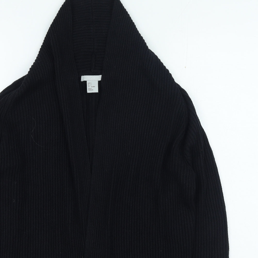 H&M Womens Black V-Neck Viscose Cardigan Jumper Size S