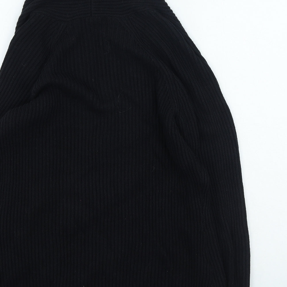 H&M Womens Black V-Neck Viscose Cardigan Jumper Size S