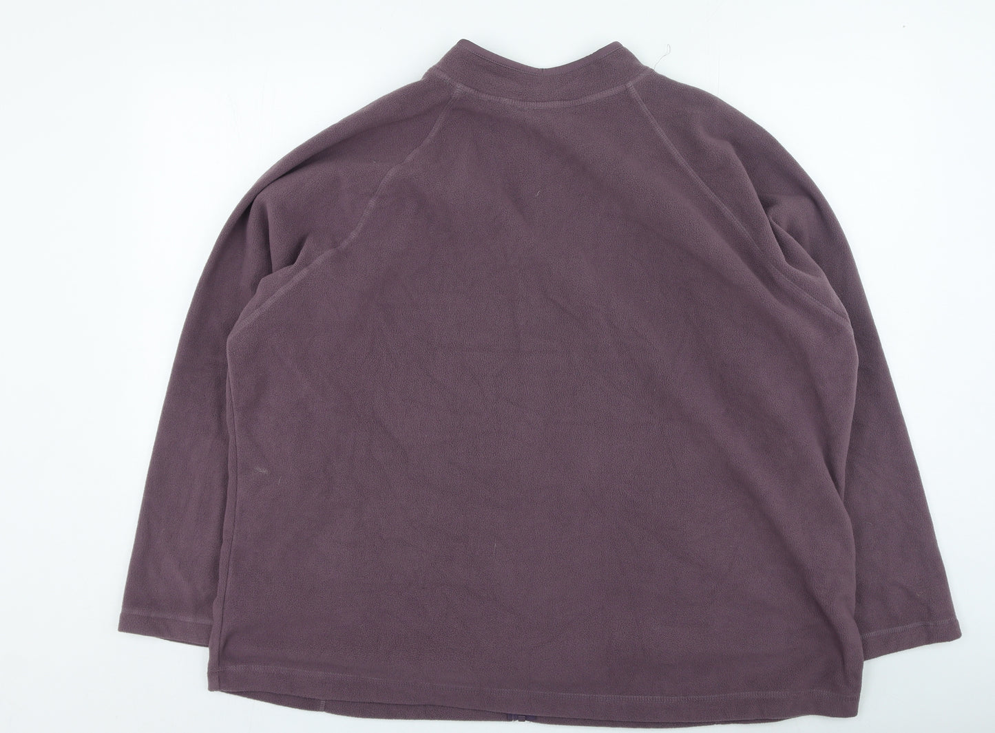 TU Womens Purple High Neck Polyester Full Zip Jumper Size S