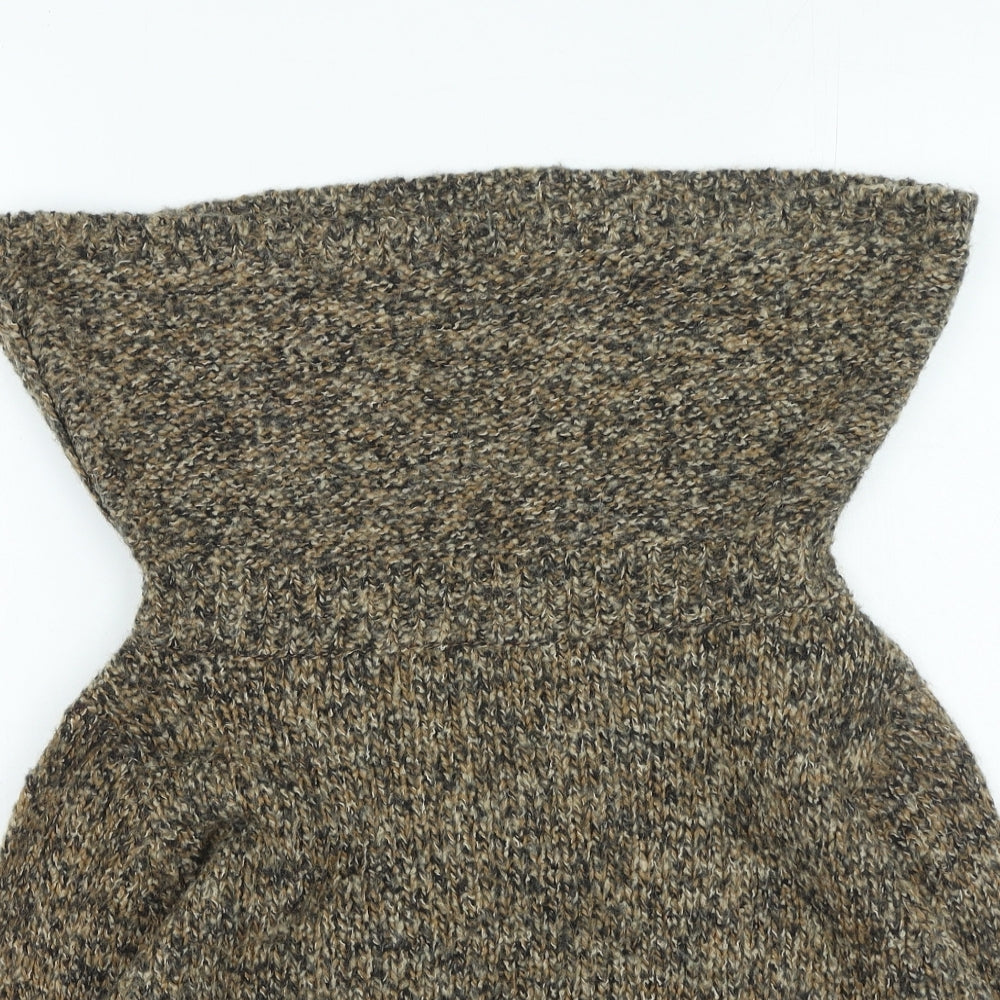 Episode Womens Brown Roll Neck Acrylic Pullover Jumper Size M