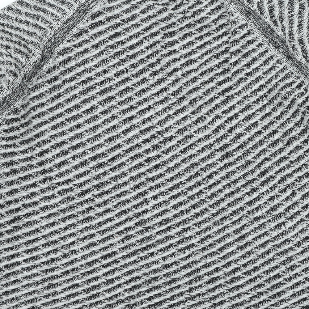 Limited Collection Womens Grey Round Neck Acrylic Pullover Jumper Size 18