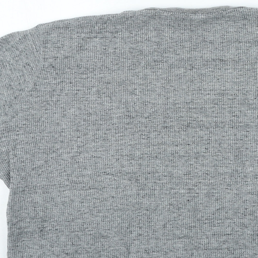 Uniqlo Mens Grey Cotton T-Shirt Size S Round Neck